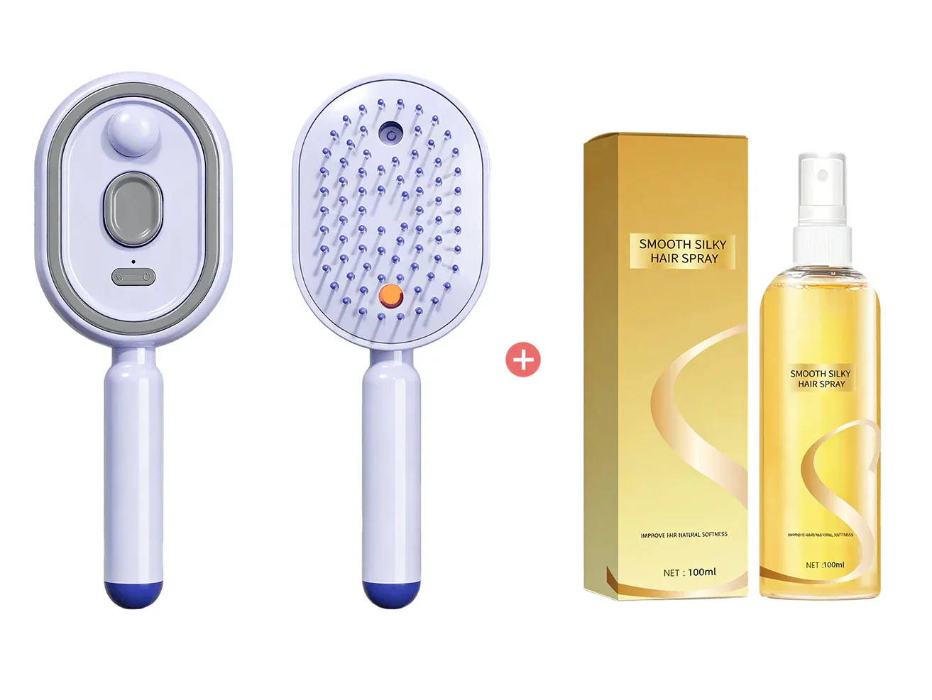 📢📢50 % OFF !! ⏰Electric Spray & Massage Hair Brush✨🔥
