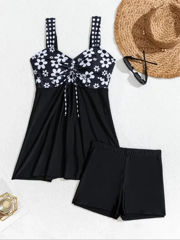 Sale-Strap Top & Fitted Swim Shorts Separable Swimsuit
