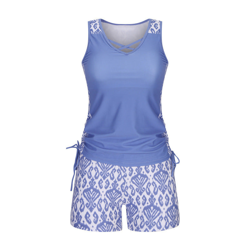 🔥50% OffZweiteiliger Damen-Tankini mit elegantem Print