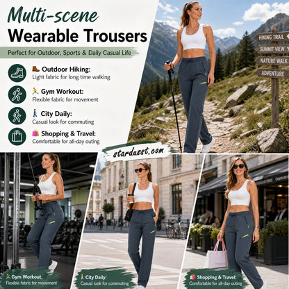 🔥Women’s Straight-Leg Cargo Trousers – Elastic Waist, 6-Pocket Casual Pants for Work, Travel & Everyday Wear 👖✨ 3