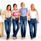 👖Hot Sale 49% Off🔥High Rise Non Distressed Vintage Bootcut-jeans med frynsete hem