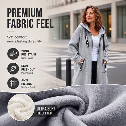 🧥Women's Hooded Long Sweatshirt – Cozy, Warm & Perfect for Fall & Winter