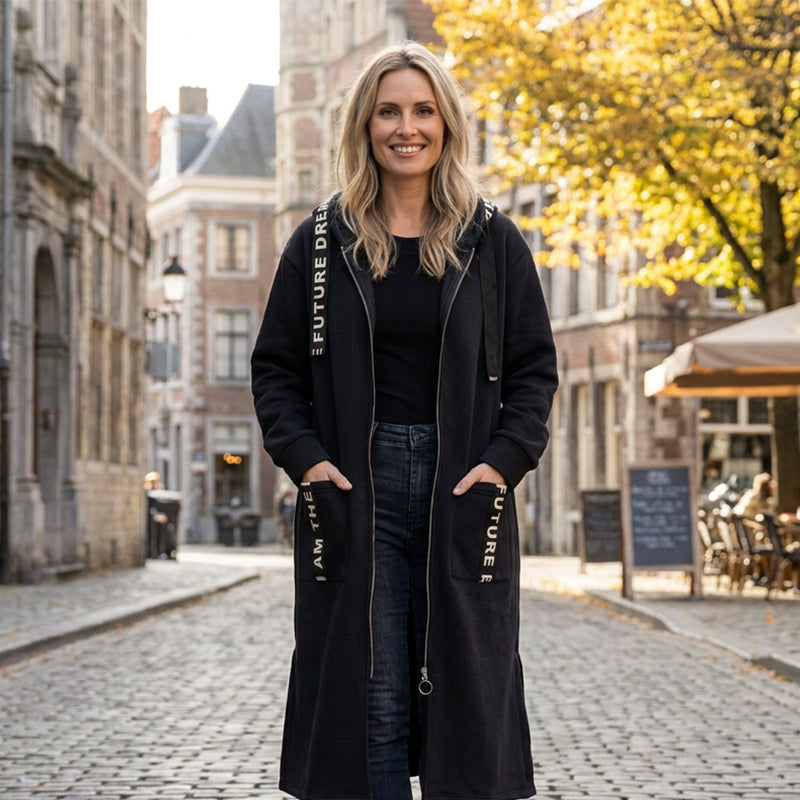 🧥Women's Hooded Long Sweatshirt – Cozy, Warm & Perfect for Fall & Winter