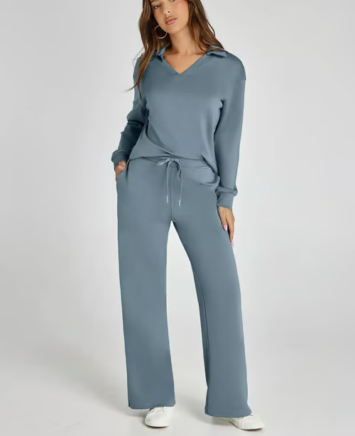 Spring 50% Off Sale-Women’s 2 Piece Lounge Set with Long Sleeves