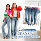 🔥 Nyttårs spesialtilbud: 50% avslag 🎅 Stilige Plus Size High Stretch Tummy Tightening Jeans