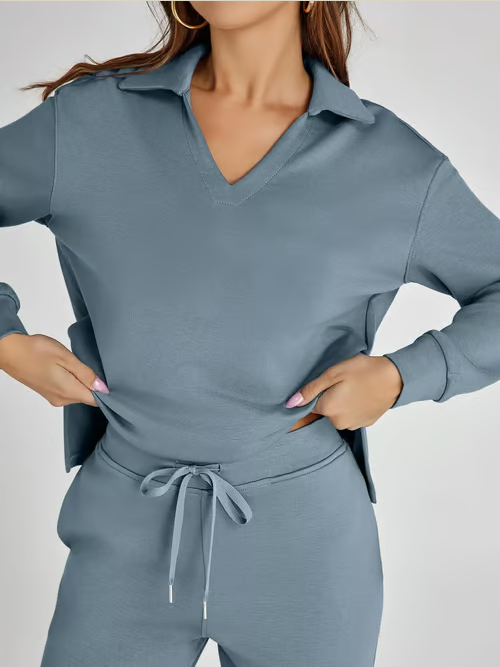 Spring 50% Off Sale-Women’s 2 Piece Lounge Set with Long Sleeves