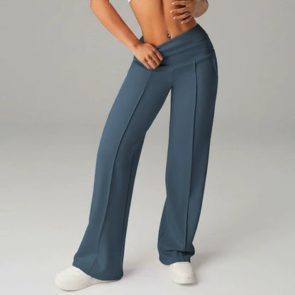 🧘‍♀️Women's High Waist Wide Leg Pants – Soft stretch fabric, gentle tummy control! Flattering fit for every shape. Easy pull-on, no tricky buttons. Your everyday essential. 🧵🦵