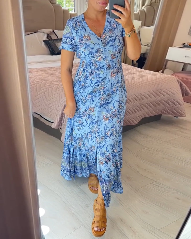 💃Floral Print V-neck Dress