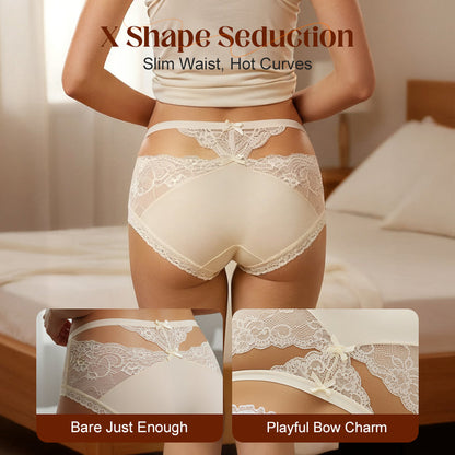 💃🌸 Women's Soft Lace Mid-Rise Panty | Delicate & Comfortable – Everyday Elegance ✨