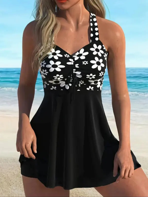 Sale-Strap Top & Fitted Swim Shorts Separable Swimsuit 