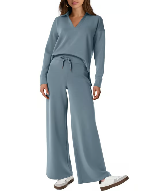 Spring 50% Off Sale-Women’s 2 Piece Lounge Set with Long Sleeves