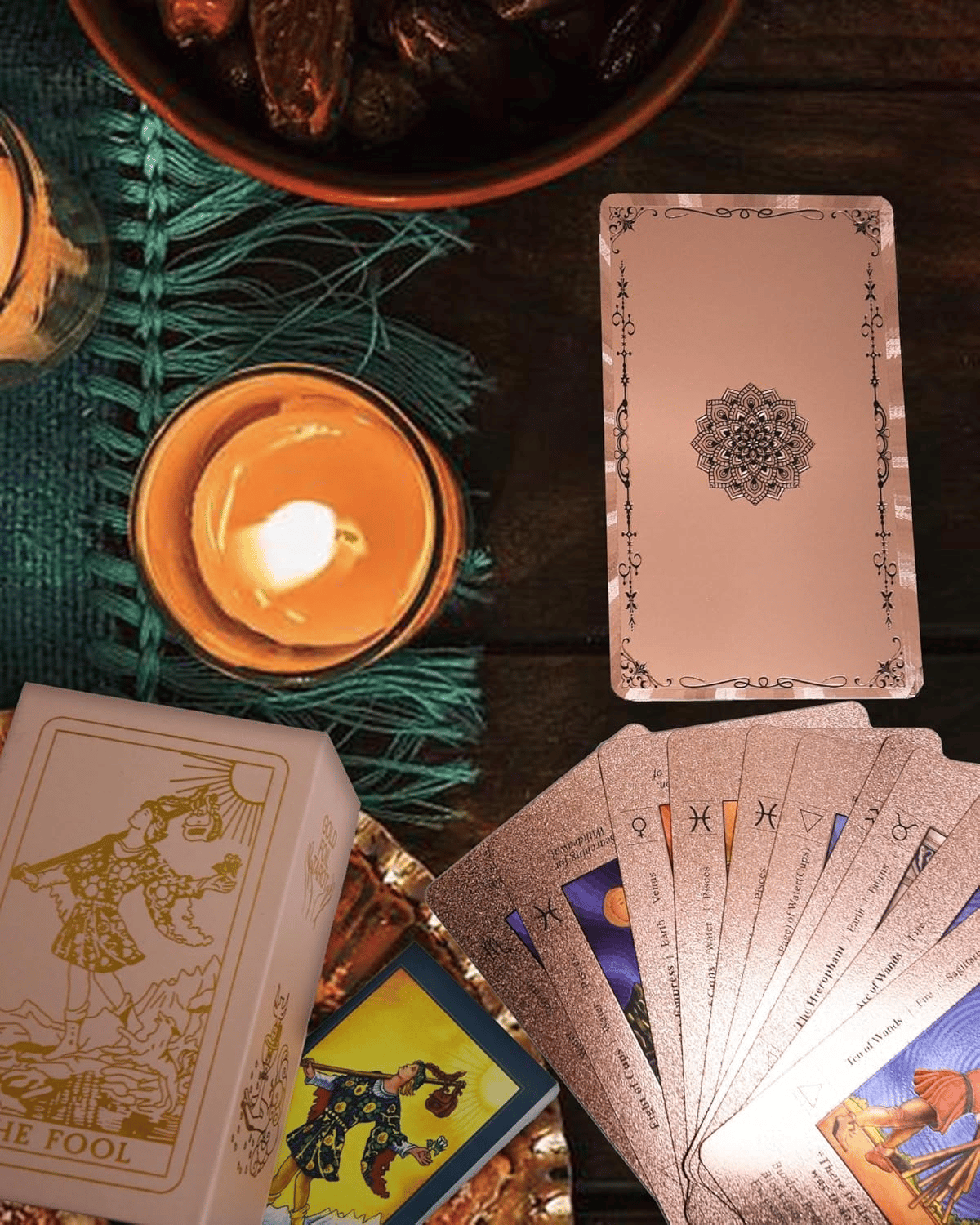 🔮50% OFF NOW! ✨ Witchy Cauldron Tarot Card Set – Rose Gold Accents, Complete Guide Book & Velvet Pouch 🎴📖