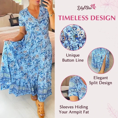 💃Floral Print V-neck Dress