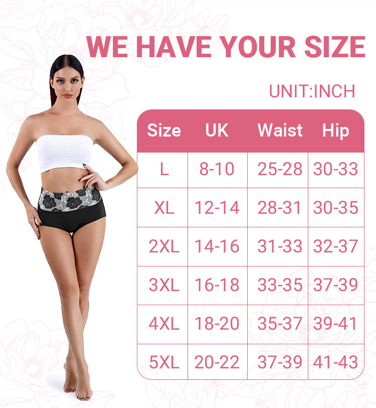 ✨LAST DAY BUY 5 GET 5 FREE✨Cotton High Waist Abdominal Slimming Hygroscopic Antibacterial Underwear