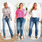 🔥 Nyttårs spesialtilbud: 50% avslag 🎅 Stilige Plus Size High Stretch Tummy Tightening Jeans