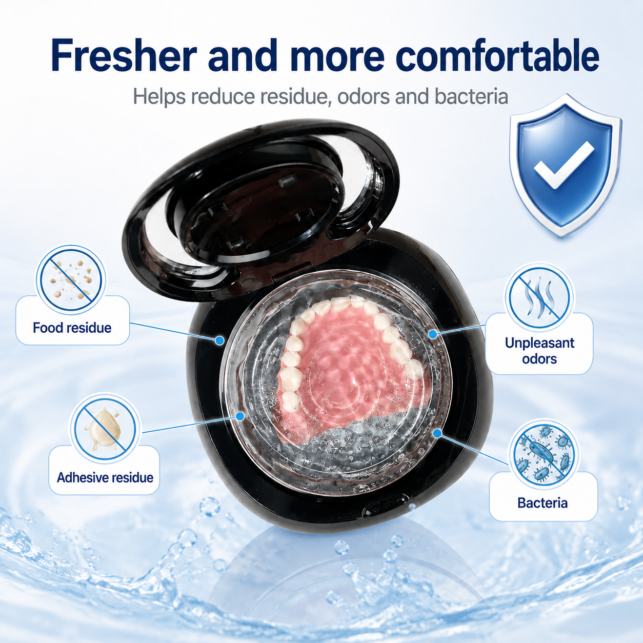🦷 Denture Dome Ultrasonic UV-C Cleaner – For a fresher, cleaner denture in just 5 minutes