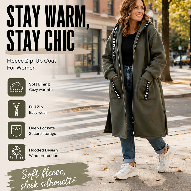 🧥Women's Hooded Long Sweatshirt – Cozy, Warm & Perfect for Fall & Winter