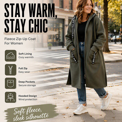 🧥Women's Hooded Long Sweatshirt – Cozy, Warm & Perfect for Fall & Winter