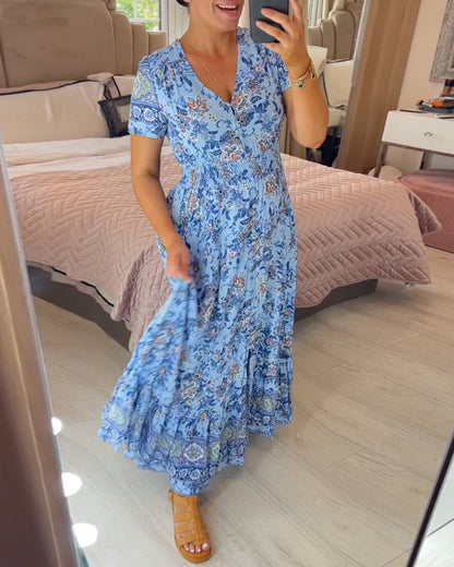 💃Floral Print V-neck Dress