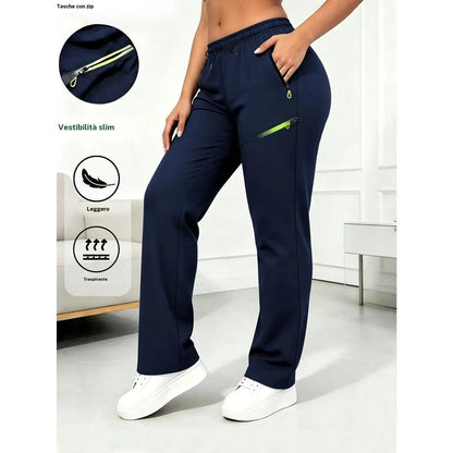 🔥Women’s Straight-Leg Cargo Trousers – Elastic Waist, 6-Pocket Casual Pants for Work, Travel & Everyday Wear 👖✨ 3