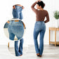 🔥 Nyttårs spesialtilbud: 50% avslag 🎅 Stilige Plus Size High Stretch Tummy Tightening Jeans