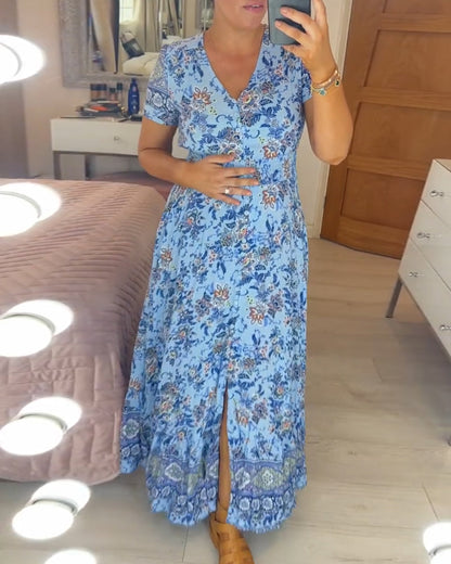 💃Floral Print V-neck Dress