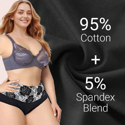 ✨LAST DAY BUY 5 GET 5 FREE✨Cotton High Waist Abdominal Slimming Hygroscopic Antibacterial Underwear