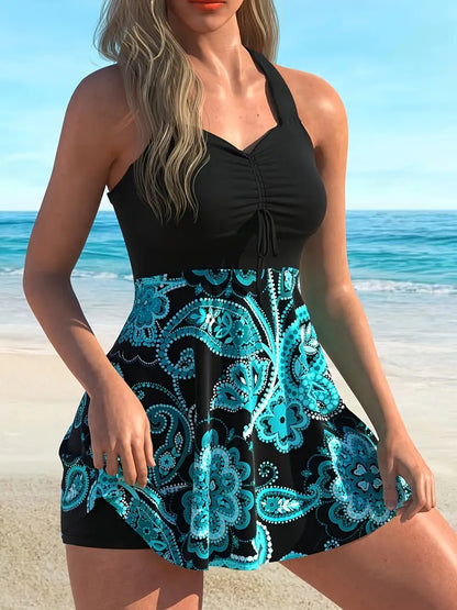🔥 Women’s Tummy Control Swimdress with Shorts 👙🏖️