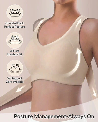 💖 🚗Delivered within five working days🔥⚡ Front-fastening criss-cross strap, wire-free posture-correcting bra ✨