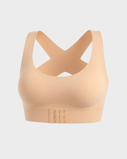 💖 🚗Delivered within five working days🔥⚡ Front-fastening criss-cross strap, wire-free posture-correcting bra ✨