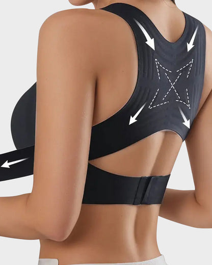 💖 🚗Delivered within five working days🔥⚡ Front-fastening criss-cross strap, wire-free posture-correcting bra ✨