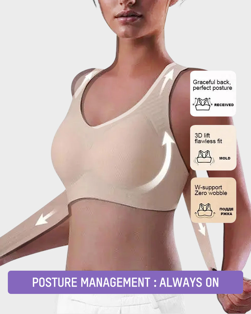 💖 🚗Delivered within five working days🔥⚡ Front-fastening criss-cross strap, wire-free posture-correcting bra ✨