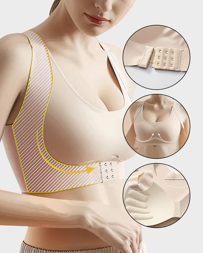 💖 🚗Delivered within five working days🔥⚡ Front-fastening criss-cross strap, wire-free posture-correcting bra ✨