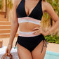 🩷HOT SALE 49% OFF💥Kjøp 2 ekstra 5% rabatt🩷V-hals patchwork bikini, 2-delt sett👙