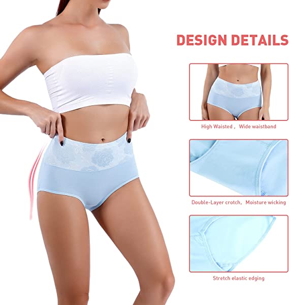 ✨LAST DAY BUY 5 GET 5 FREE✨Cotton High Waist Abdominal Slimming Hygroscopic Antibacterial Underwear