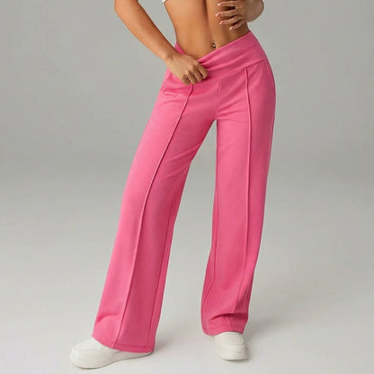 🧘‍♀️Women's High Waist Wide Leg Pants – Soft stretch fabric, gentle tummy control! Flattering fit for every shape. Easy pull-on, no tricky buttons. Your everyday essential. 🧵🦵