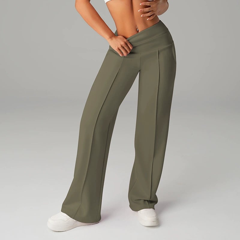🧘‍♀️Women's High Waist Wide Leg Pants – Soft stretch fabric, gentle tummy control! Flattering fit for every shape. Easy pull-on, no tricky buttons. Your everyday essential. 🧵🦵