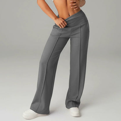 🧘‍♀️Women's High Waist Wide Leg Pants – Soft stretch fabric, gentle tummy control! Flattering fit for every shape. Easy pull-on, no tricky buttons. Your everyday essential. 🧵🦵