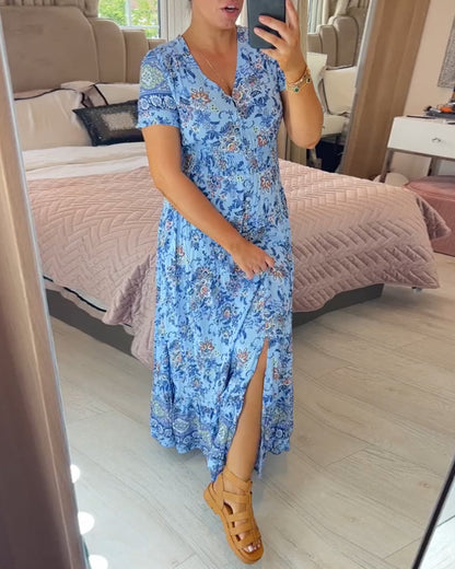 💃Floral Print V-neck Dress