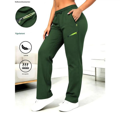 🔥Women’s Straight-Leg Cargo Trousers – Elastic Waist, 6-Pocket Casual Pants for Work, Travel & Everyday Wear 👖✨ 3