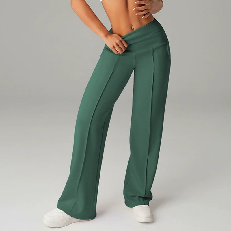 🧘‍♀️Women's High Waist Wide Leg Pants – Soft stretch fabric, gentle tummy control! Flattering fit for every shape. Easy pull-on, no tricky buttons. Your everyday essential. 🧵🦵