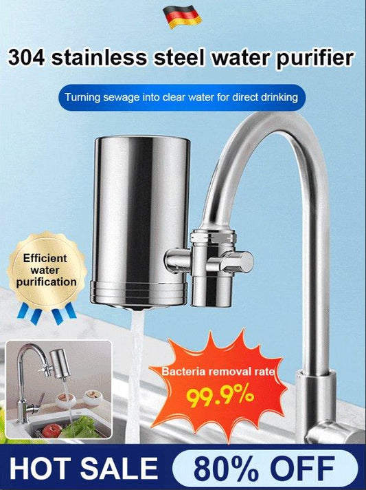 🔥Varmt salg 50% avslag🔥 Installasjonsfri husholdningsvannrenser i rustfritt stål