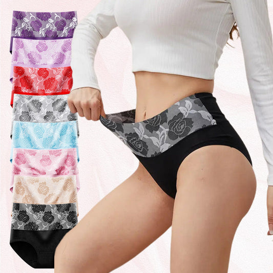 ✨LAST DAY BUY 5 GET 5 FREE✨Cotton High Waist Abdominal Slimming Hygroscopic Antibacterial Underwear