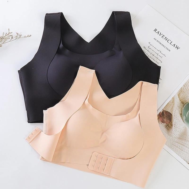💖 🚗Delivered within five working days🔥⚡ Front-fastening criss-cross strap, wire-free posture-correcting bra ✨