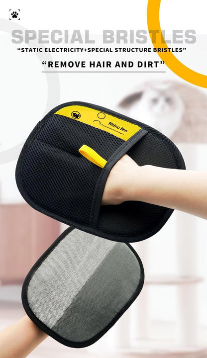 ⚡ 50K+ SOLD! 🎁Reusable Electrostatic Pet Hair Removal Glove - Works on Clothes, Couch, Car & All Fabric Surfaces