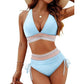 🩷HOT SALE 49% OFF💥Kjøp 2 ekstra 5% rabatt🩷V-hals patchwork bikini, 2-delt sett👙