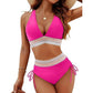 🩷HOT SALE 49% OFF💥Kjøp 2 ekstra 5% rabatt🩷V-hals patchwork bikini, 2-delt sett👙