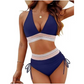 🩷HOT SALE 49% OFF💥Kjøp 2 ekstra 5% rabatt🩷V-hals patchwork bikini, 2-delt sett👙