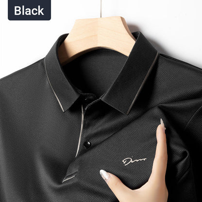 Ice Silk Business Casual skjorte med revers for menn👚