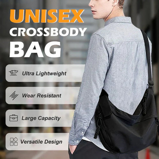 😍👜Unisex ensfarget nylon crossbody-veske med stor kapasitet